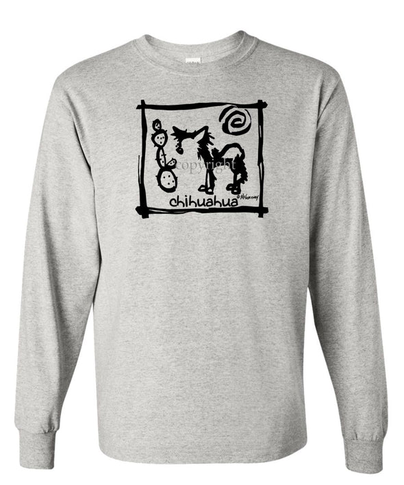 Chihuahua  Longhaired - Cavern Canine - Long Sleeve T-Shirt