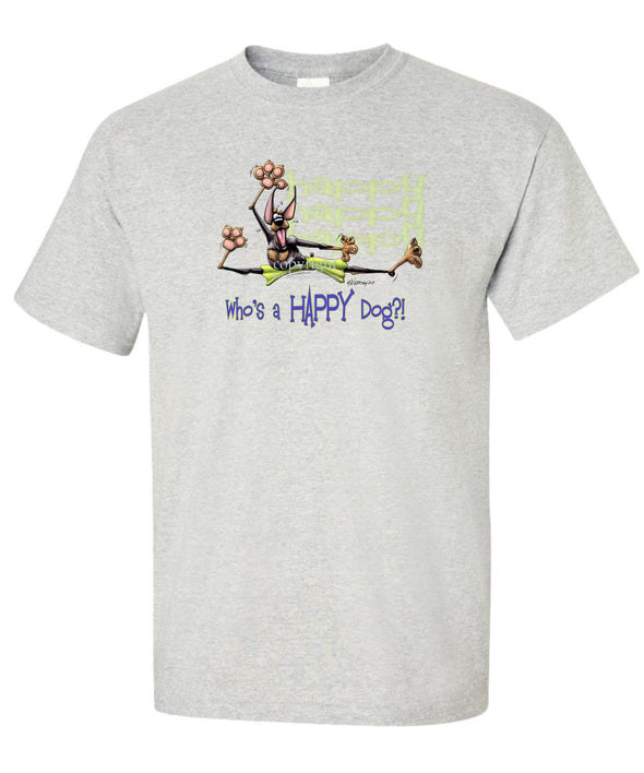 Doberman Pinscher - Who's A Happy Dog - T-Shirt