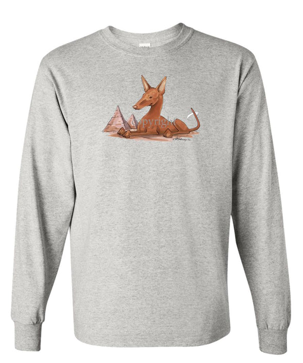 Pharoah Hound - Caricature - Long Sleeve T-Shirt