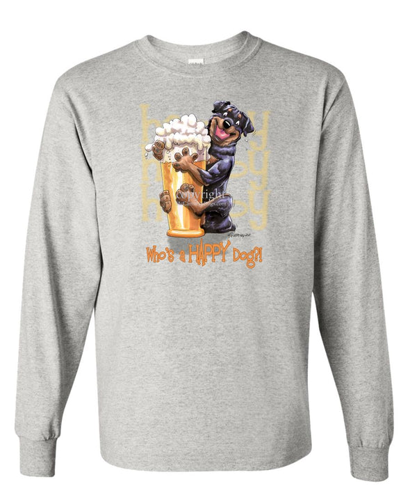 Rottweiler - Who's A Happy Dog - Long Sleeve T-Shirt