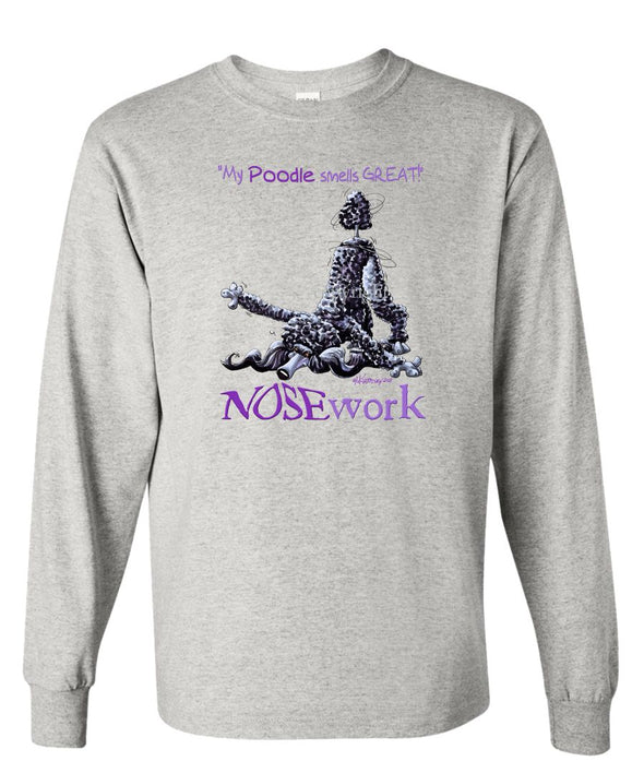 Poodle  Black - Nosework - Long Sleeve T-Shirt