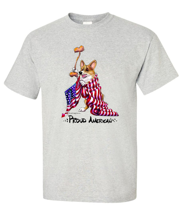 Welsh Corgi Pembroke - Proud American - T-Shirt