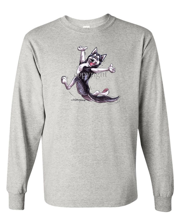 Siberian Husky - Happy Dog - Long Sleeve T-Shirt