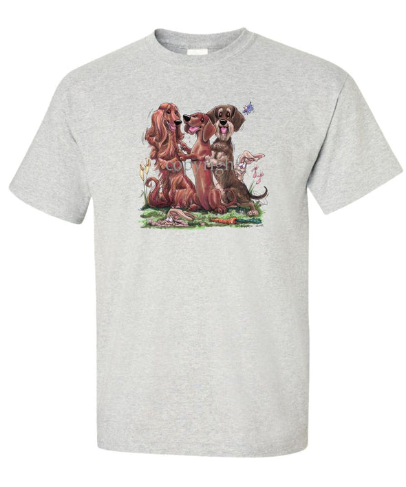 Dachshund - Group Side By Side - Caricature - T-Shirt