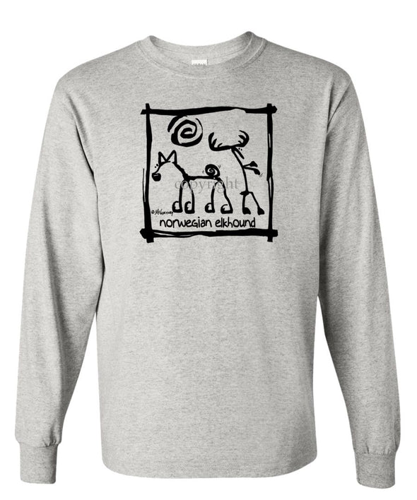 Norwegian Elkhound - Cavern Canine - Long Sleeve T-Shirt