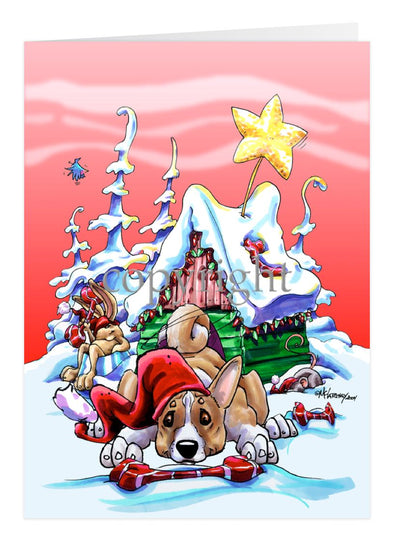 Basenji - Doghouse - Christmas Card