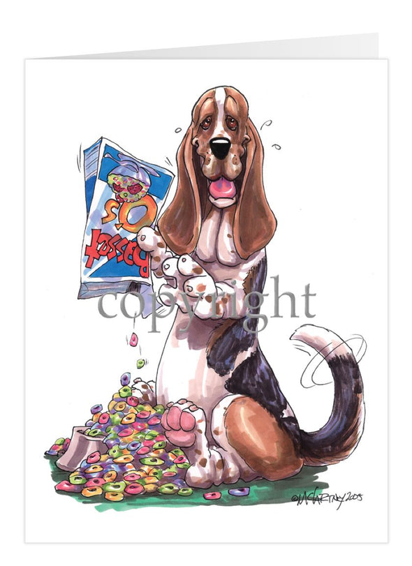 Basset Hound - Cereal Box - Caricature - Card