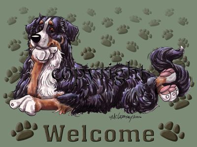 Bernese Mountain Dog - Welcome - Mat