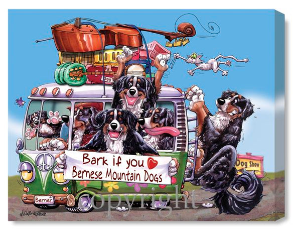 Bernese Mountain Dog - Bark If You Love - Canvas