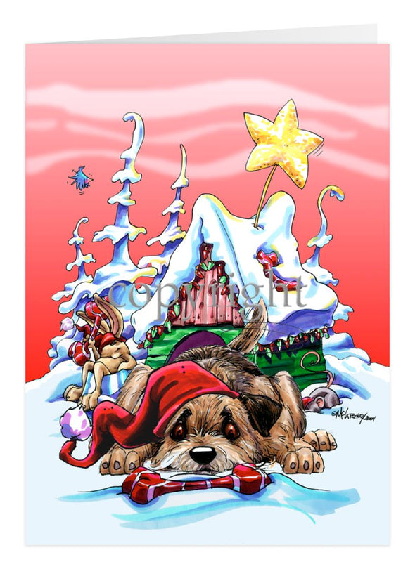 Border Terrier - Doghouse - Christmas Card