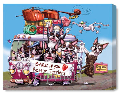 Boston Terrier - Bark If You Love - Canvas