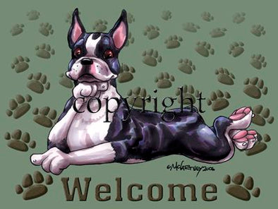 Boston Terrier - Welcome - Mat