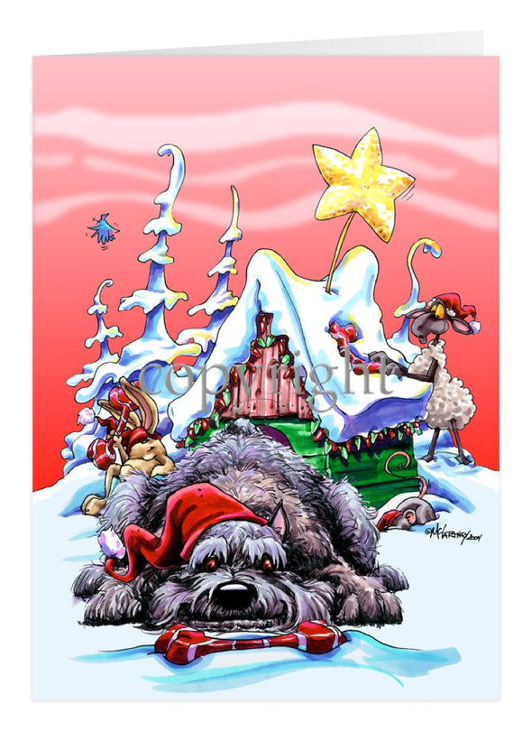 Bouvier Des Flandres - Doghouse - Christmas Card