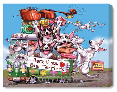 Bull Terrier - Bark If You Love - Canvas