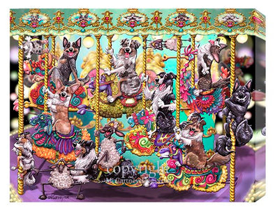 Canine Carosel - Calendar Canvas