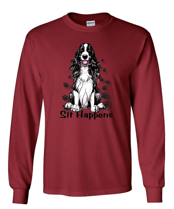 English Springer Spaniel - Sit Happens - Long Sleeve T-Shirt