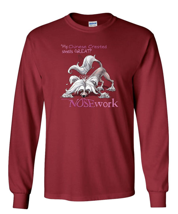 Chinese Crested - Nosework - Long Sleeve T-Shirt