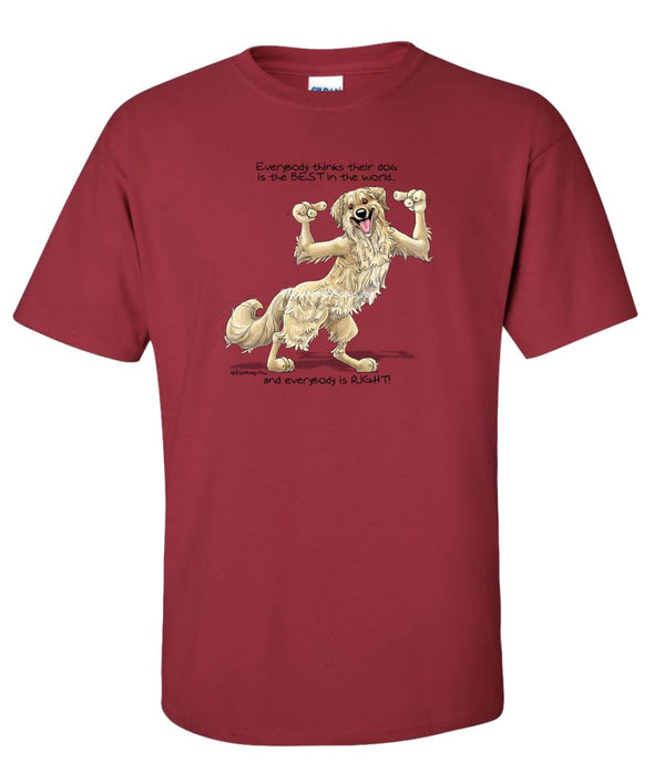 Golden Retriever - Best Dog in the World - T-Shirt