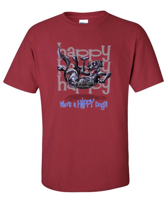 Flat Coated Retriever - Who's A Happy Dog - T-Shirt