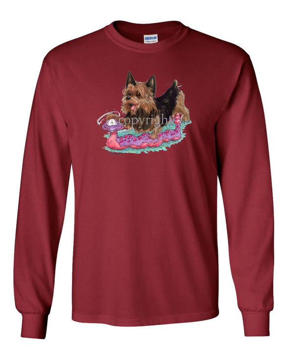 Australian Terrier - With Toy Snake - Caricature - Long Sleeve T-Shirt