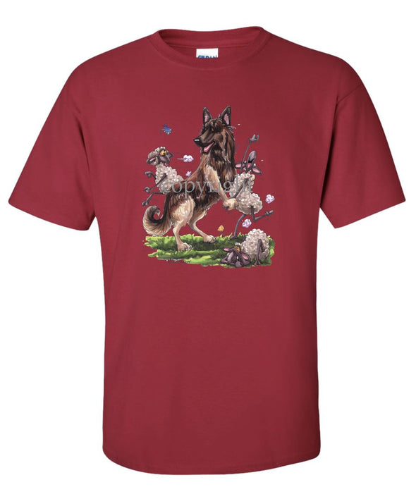 Belgian Tervuren - Dancing Sheep - Caricature - T-Shirt
