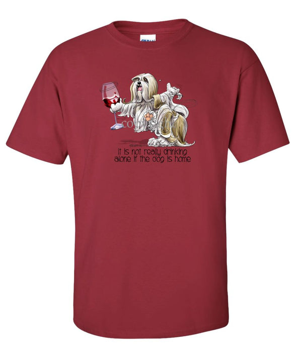 Lhasa Apso - It's Drinking Alone 2 - T-Shirt
