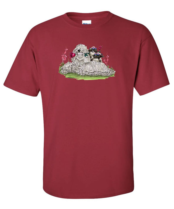 Komondor - With Rose - Caricature - T-Shirt