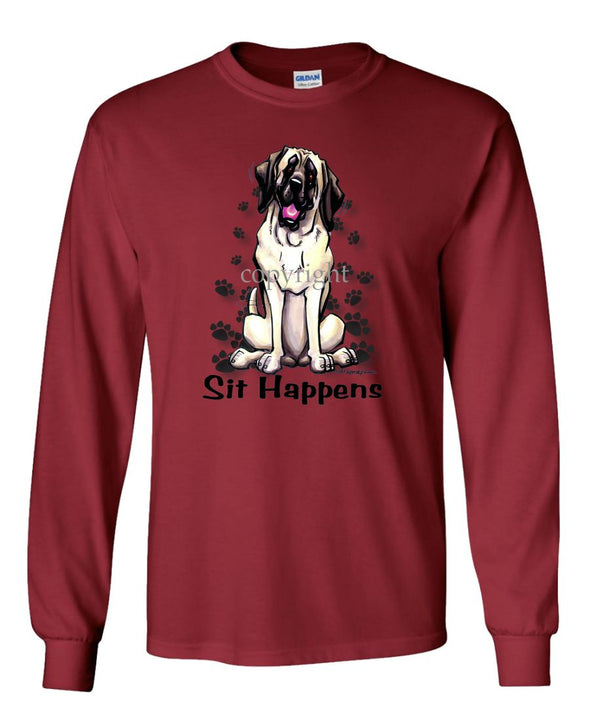 Mastiff - Sit Happens - Long Sleeve T-Shirt