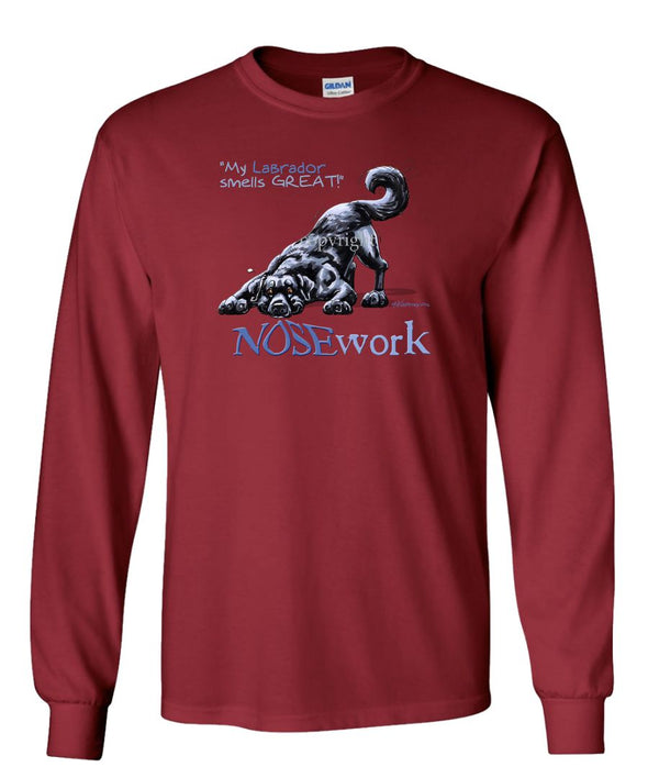 Labrador Retriever  Black - Nosework - Long Sleeve T-Shirt