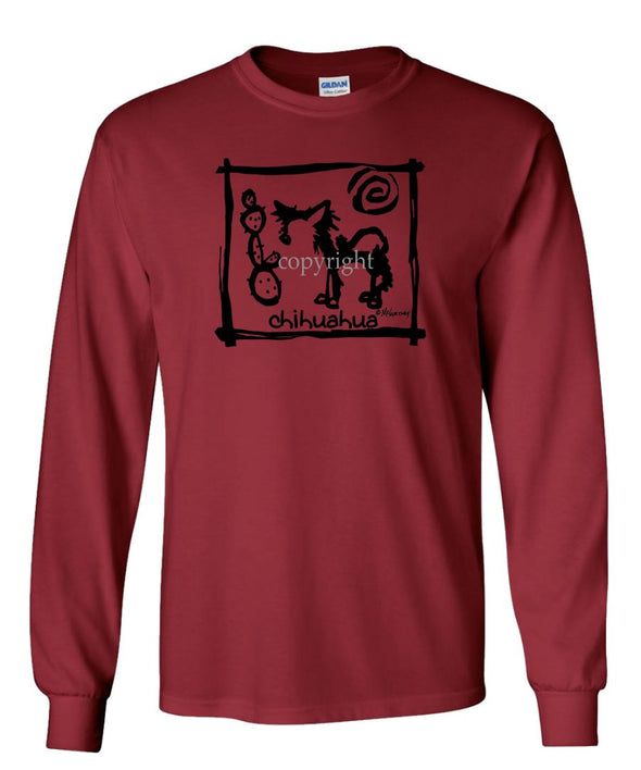Chihuahua  Longhaired - Cavern Canine - Long Sleeve T-Shirt