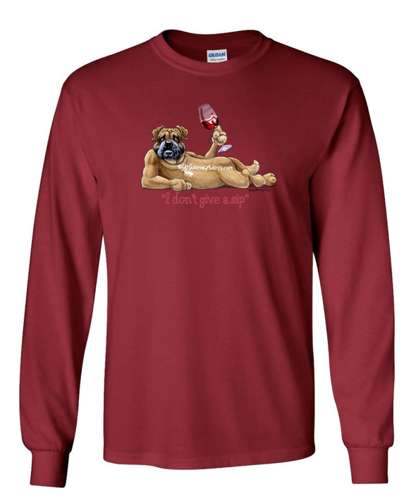 Bullmastiff - I Don't Give a Sip - Long Sleeve T-Shirt