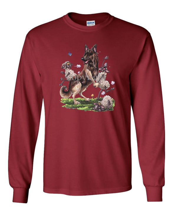 Belgian Tervuren - Dancing Sheep - Caricature - Long Sleeve T-Shirt