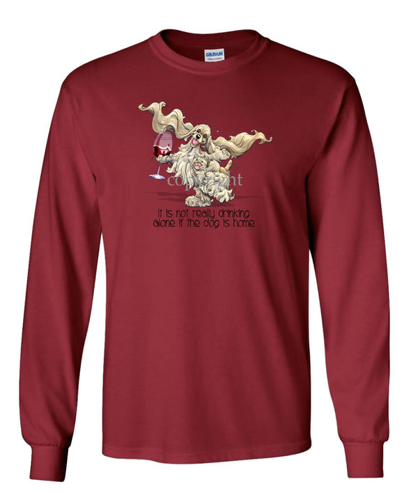 Cocker Spaniel - It's Drinking Alone 2 - Long Sleeve T-Shirt