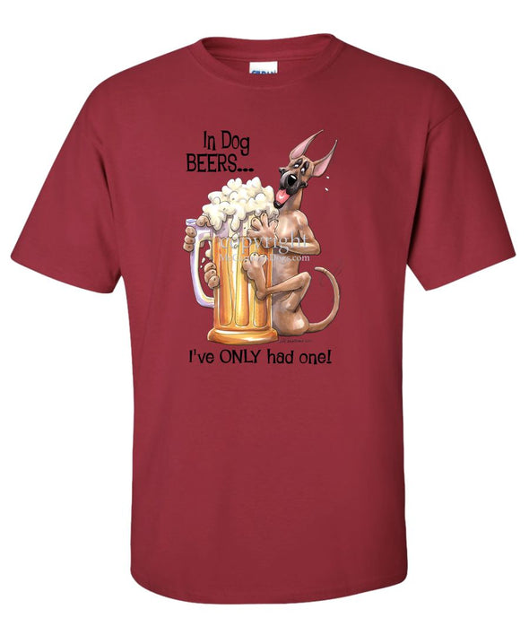 Great Dane - Dog Beers - T-Shirt