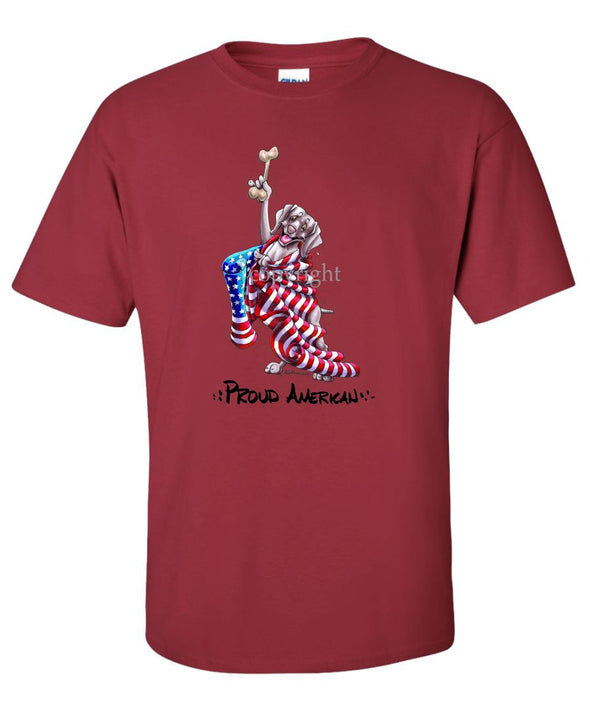 Weimaraner - Proud American - T-Shirt