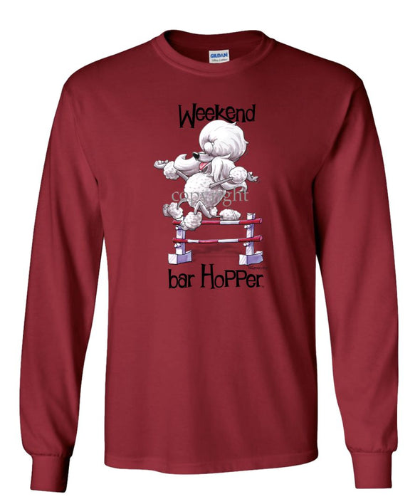 Poodle  Toy White - Weekend Barhopper - Long Sleeve T-Shirt
