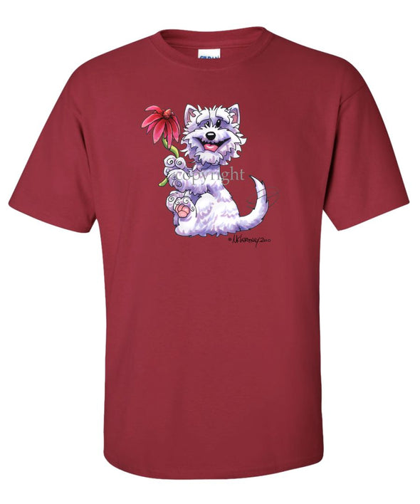 West Highland Terrier - Red Flower - Mike's Faves - T-Shirt