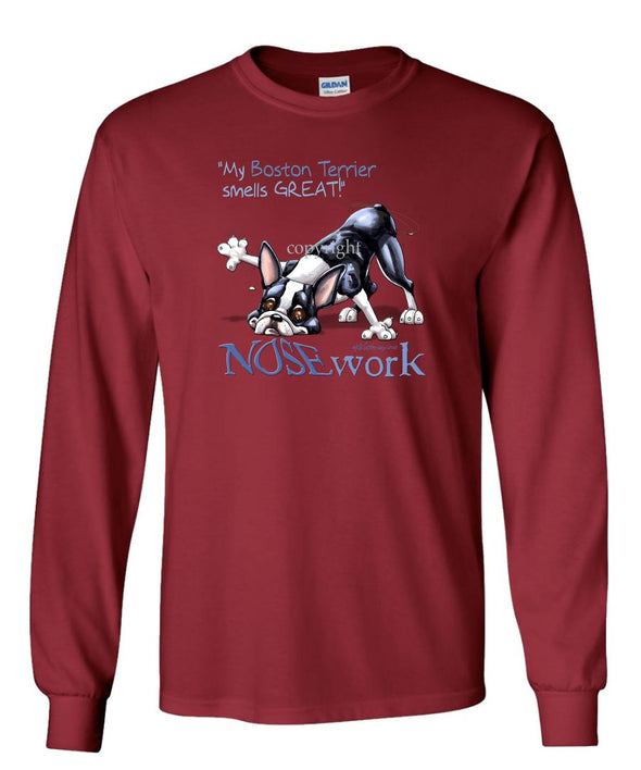 Boston Terrier - Nosework - Long Sleeve T-Shirt