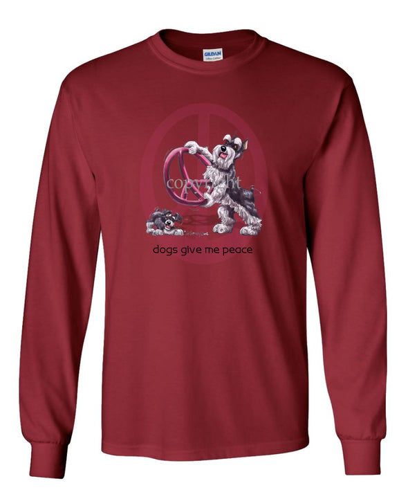 Schnauzer - Peace Dogs - Long Sleeve T-Shirt