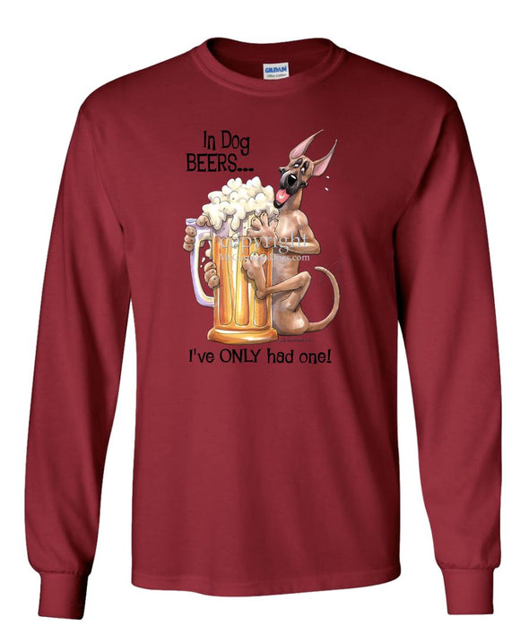 Great Dane - Dog Beers - Long Sleeve T-Shirt
