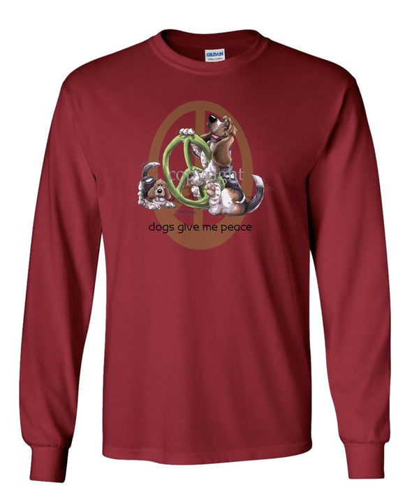 Basset Hound - Peace Dogs - Long Sleeve T-Shirt