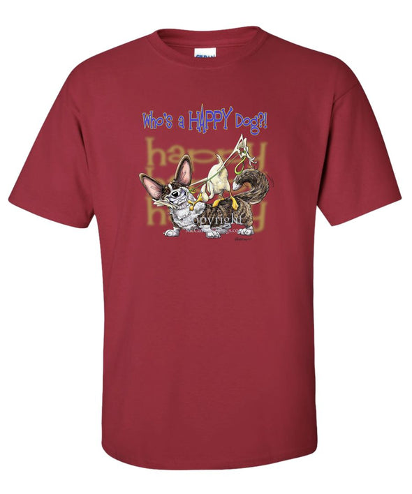 Welsh Corgi Cardigan - Who's A Happy Dog - T-Shirt