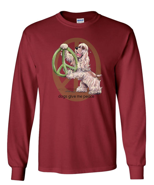 Cocker Spaniel - Peace Dogs - Long Sleeve T-Shirt