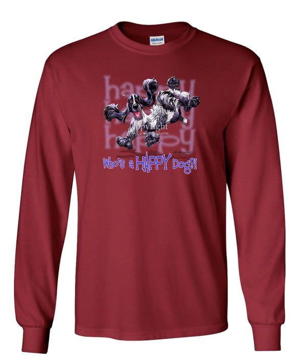 English Cocker Spaniel - Who's A Happy Dog - Long Sleeve T-Shirt