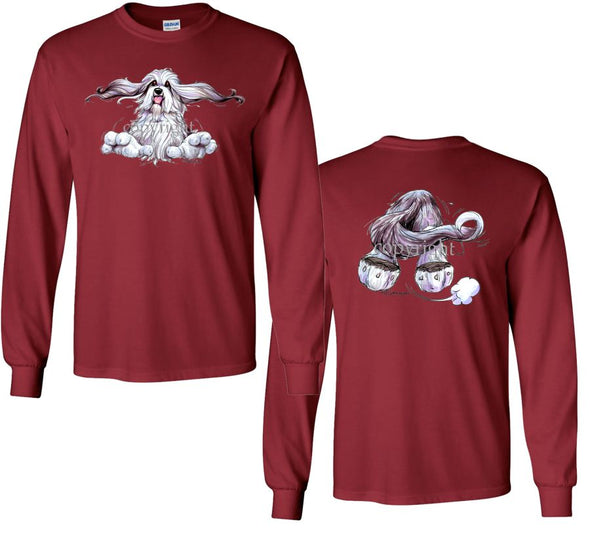 Bearded Collie - Coming and Going - Long Sleeve T-Shirt (Double Sided)