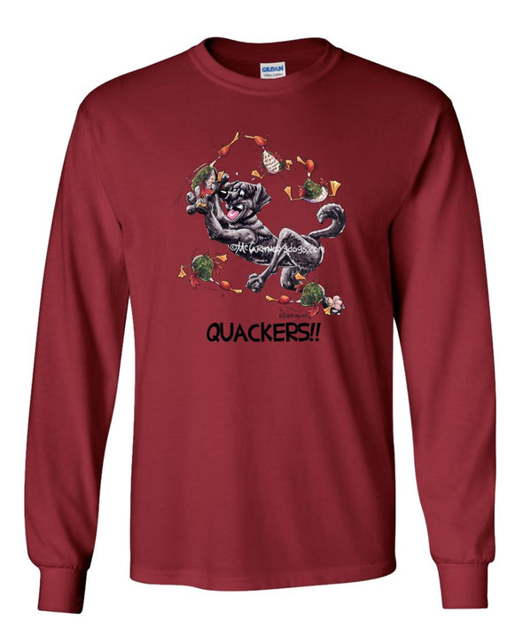 Labrador Retriever  Black - Quackers - Mike's Faves - Long Sleeve T-Shirt