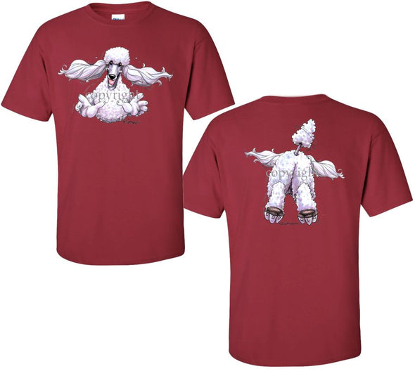 Poodle  White - Coming and Going - T-Shirt (Double Sided)