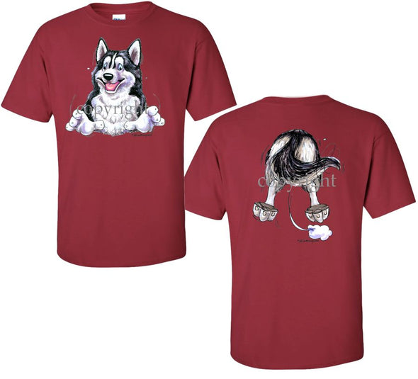 Siberian Husky - Coming and Going - T-Shirt (Double Sided)