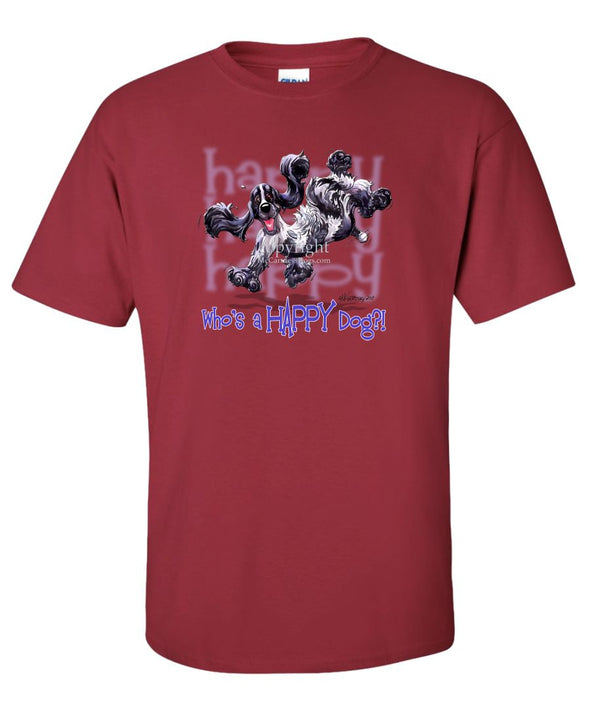 English Cocker Spaniel - Who's A Happy Dog - T-Shirt