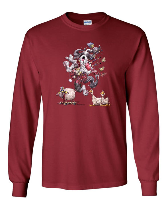 Bearded Collie - Bagpipes - Mike's Faves - Long Sleeve T-Shirt